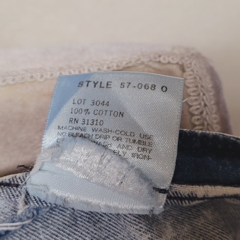 80s Vintage Amy Too Byer California Acid Wash Cotton Lace-up Mini Skater Dress S - Picture 16 of 16